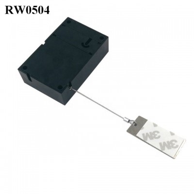 RuiWor RW0504 Cuboid Rebound Guard Against Theft Tether Recoiler with Dog Tag End for Interactive Experience