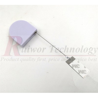 RUIWOR RW0804 D-shaped Mini Anti-theft Recoiler with Clinging Dog Tag End