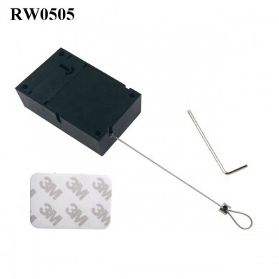 RuiWor RW0505 Cuboid Bounce Security Cable Reel with Adjust Lasso End Attachment for Retail Product Positioning